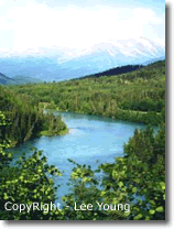 Bueatiful scenic view of the river from an airborne floatplane